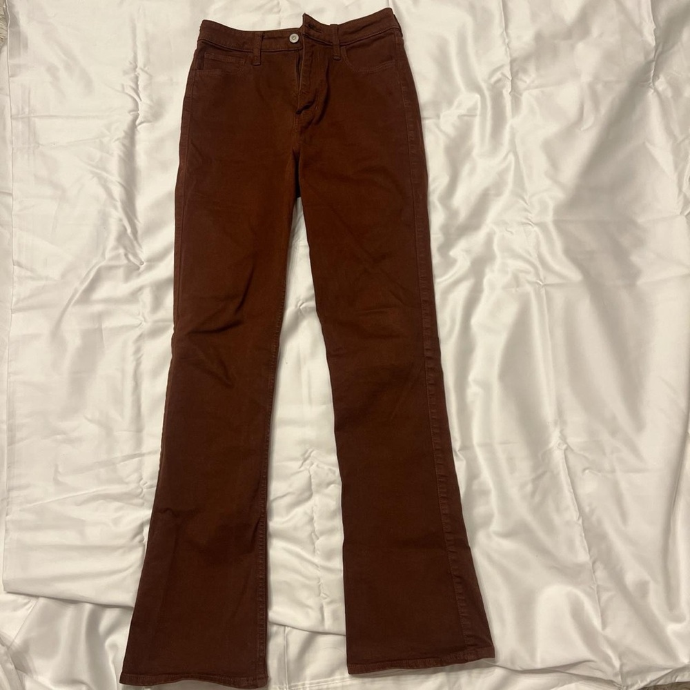 Hollister Rust High-Rise Bootcut Pants